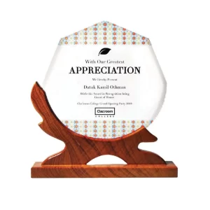 Exclusive Wooden Crystal Plaques